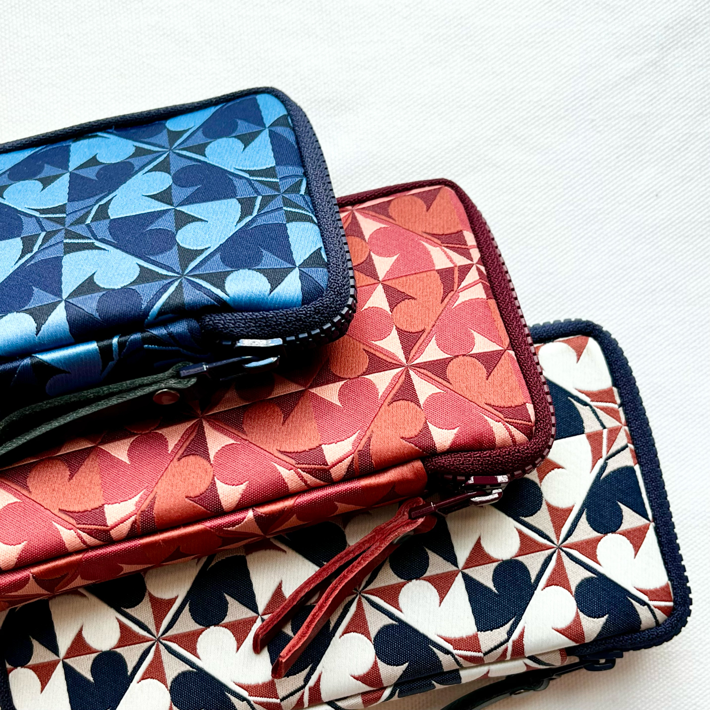 Kyoku Haku Archeology Red Zippered Pen Pouch (Triple